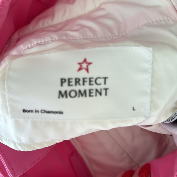 PERFECT MOMENT WOMENS AURORA HIGH WAIST FLARED SKI PANT LARGE COLOR AZALEA PINK - Picture 6 of 7